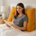 Large Backrest Pillow for Bed & Sofa  Plush Tufted Reading Pillow with Soft Velvet Cover  90 x 49 x 9 cm  Back Support Cushion for Reading, TV & Relaxing